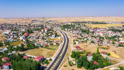 Aerial view of Kangal district Sivas Turkey
