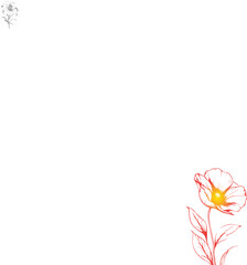 Most elegant flower silhouette eps