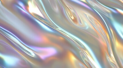 Abstract Holographic Flowing Fabric Texture