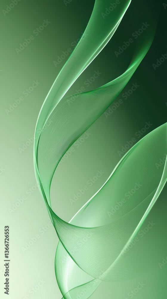 Sticker elegant, simple green gradient background with soft color transitions for a clean and polished look.