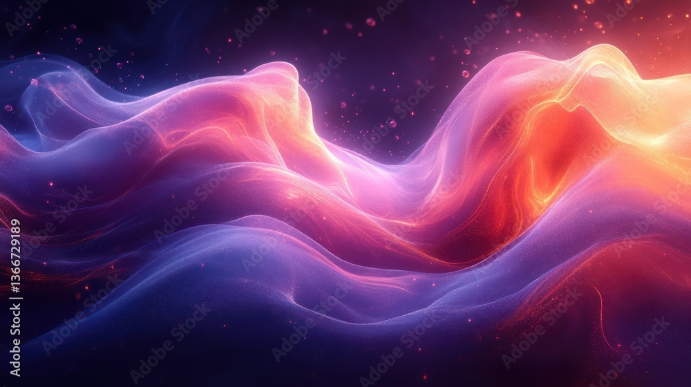 Sticker ethereal gradient mist creating a dream-like abstract atmosphere