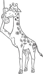 giraffe phone call