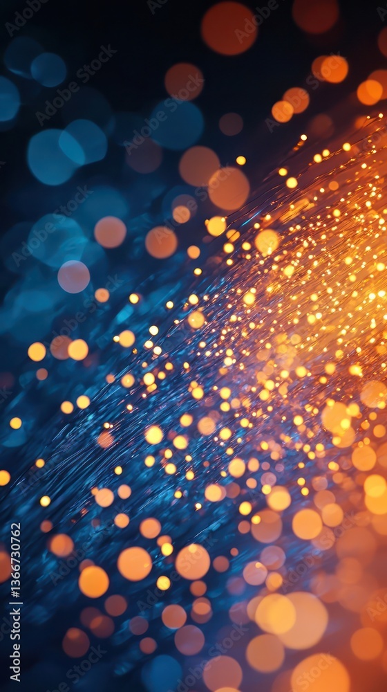Canvas Prints fiber optic lights create a soft defocused effect, ideal for abstract digital backgrounds.
