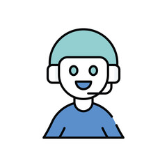 Call Center vector icon stock illustration