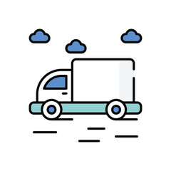 Truck vector icon stock illustration