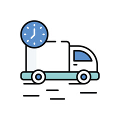 Time Of Delivery vector icon stock illustration