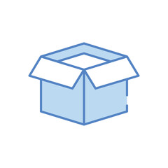 Open Parcel vector icon stock illustration