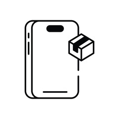 Mobile Phone vector icon stock illustration