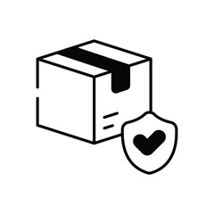 Package Insurance vector icon stock illustration