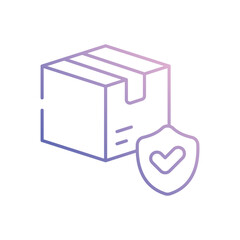 Package Insurance vector icon stock illustration