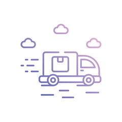 Delivery vector icon stock illustration