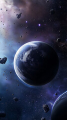 Naklejka premium Captivating Galaxy Exploration: Vivid Astro Photography of the Milky Way and Celestial Wonders in Deep Space