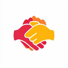 Obraz premium Mental Health Awareness Month concept. Support group icon with hands joining together in a symbolic embrace