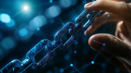 A blockchain engineer developing AI driven consensus mechanism solutions for scalable decentralized blockchains, futuristic data center with real-time network metrics, High-tech style