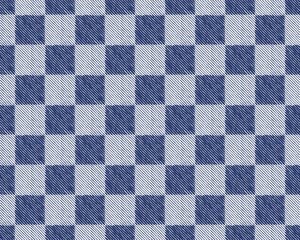 Seamless, hand drawn brush line abstract checker pattern, Japanese and Ethnic folk inspired wood carving, engraving, weaving surface textured background, simple and calm graphic for textile, carpet