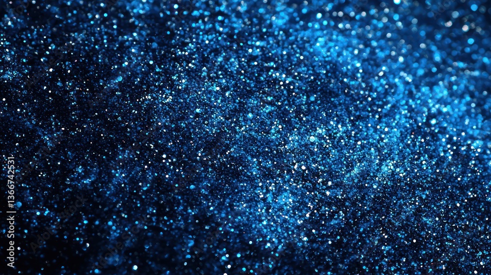 Sticker glowing blue gradient blending into a dark grainy texture, enhancing depth and abstract effects.