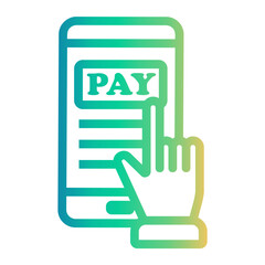 Fototapeta premium mobile payment Line Gradient Icon
