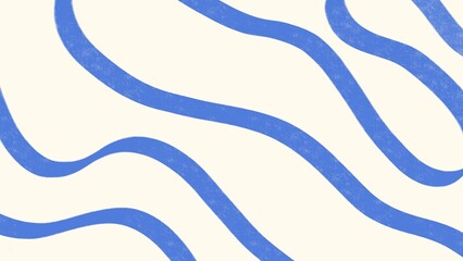 Abstract blue curves lines on white background. Наnd drawn