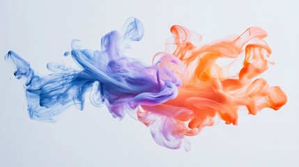 Fototapeta premium Abstract swirls of blue, purple, and orange paint.