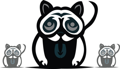 vector illustration of cartoon dog