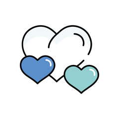 Heart vector icon stock illustration