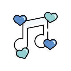 Music vector icon stock illustration