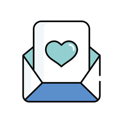 Love Letter vector icon stock illustration