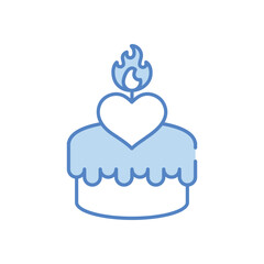Cake vector icon stock illustration