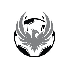 Eagle Football Logo royalty-free images