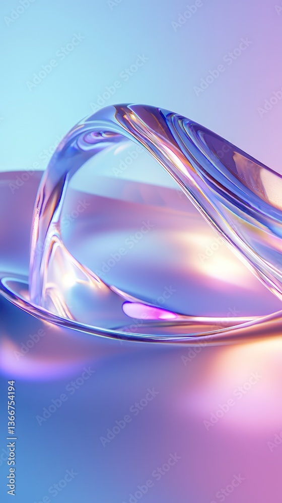 Canvas Prints holographic blue gradient effect for a sleek and modern background design with a futuristic vibe.