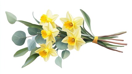 Spring weddings celebrating love with daffodil bouquets in nature's embrace