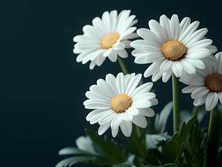 "Minimalist White Flowers in Vintage Vase"