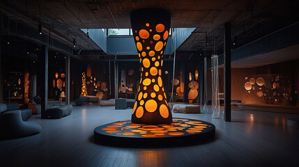 Easter eggs in psychedelic lava lamp with pastel swirls, retro 70s design
