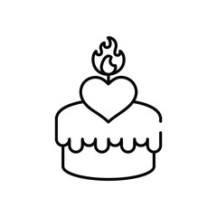 Cake vector icon stock illustration