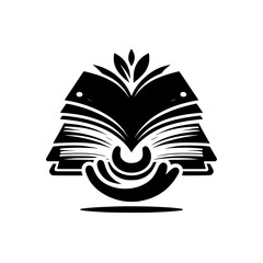 Blooming Knowledge: Hands Offering a Book of Growth