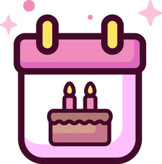 birthday Illustration on a white background.