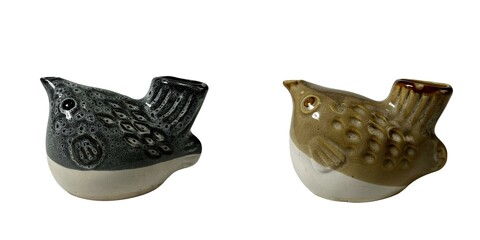 Handmade ceramic bird figurines unique indoor decor charm