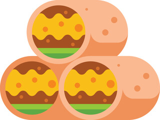 burrito Illustration on a white background.