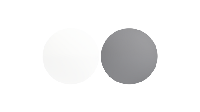White and gray circles simple background abstract design modern art concept transparent backgroundon transparent background