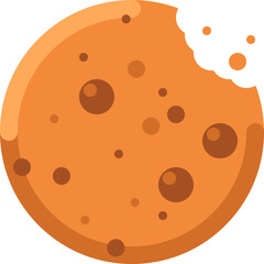 chocolate chip Illustration on a white background.