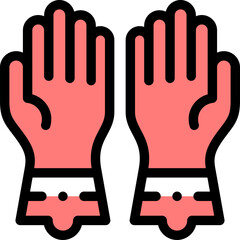 cleaning gloves Illustration on a white background.