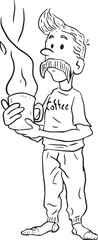 morning coffee man