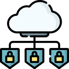 cloud computing Illustration on a white background.