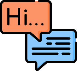 conversation Illustration on a white background.