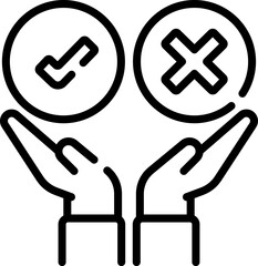 Obraz premium decision making Illustration on a white background.