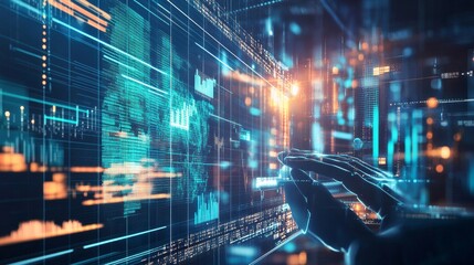 A digital asset manager creating AI powered solutions for decentralized wealth management in the cryptocurrency market, futuristic wealth center with live asset tracking, High-tech style