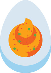 deviled eggs Illustration on a white background.
