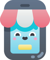 online shopping Illustration on a white background.