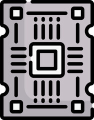 pcb board Illustration on a white background.