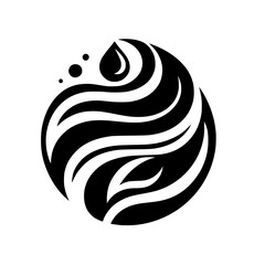Flowing Essence: Abstract Black & White Design